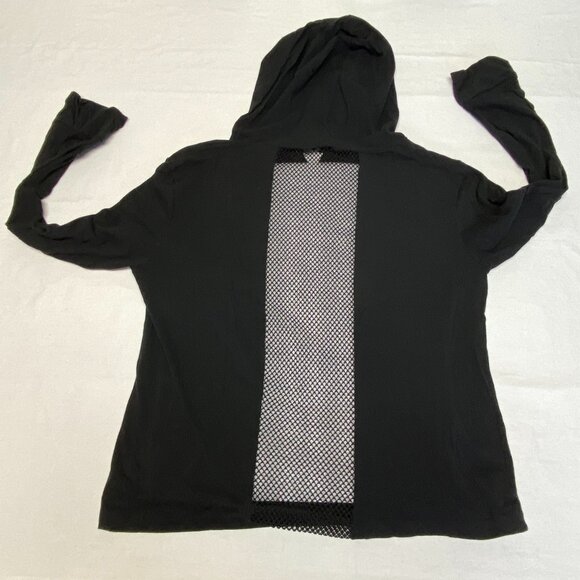 Riot Queen “Game On” Open Mesh Back Graphic Hoodie Black M Streetwear Athleisure - Picture 11 of 14